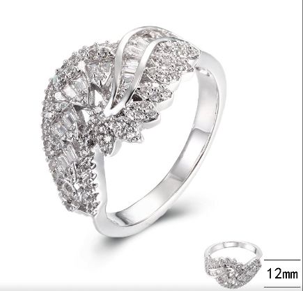 SJ39916, Ladies' Moissanite Ring, S925, Rhodium Plated, White, 3.51g