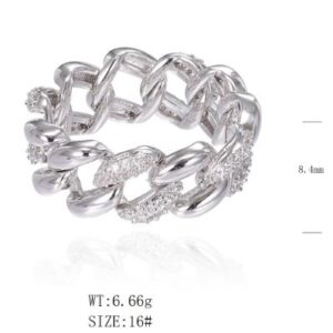 SJ49012, Ladies' Moissanite Ring, S925, Rhodium Plated, White, 7.18g