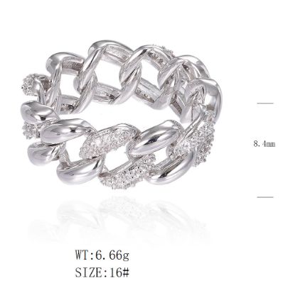SJ49012, Ladies' Moissanite Ring, S925, Rhodium Plated, White, 7.18g