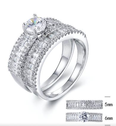 SJ30226, Ladies' Moissanite Ring, S925, Rhodium Plated, White, 5.61g
