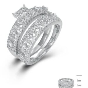 SJ44850, Ladies' Moissanite Ring, S925, Rhodium Plated, White, 5.86g