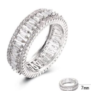 SJ40263, Ladies' Moissanite Ring, S925, Rhodium Plated, White, 4.69g