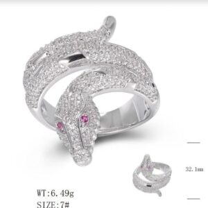 SJ48983, Ladies' Moissanite Ring, S925, Rhodium Plated, White, 6.63g