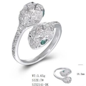 SJ52141, Ladies' Moissanite Ring, S925, Rhodium Plated, White, 4.13g