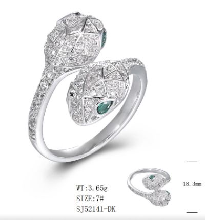 SJ52141, Ladies' Moissanite Ring, S925, Rhodium Plated, White, 4.13g