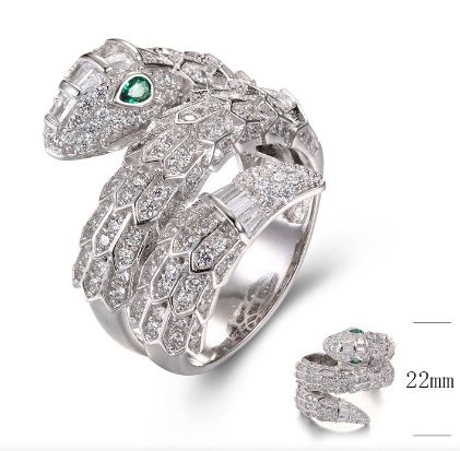 SJ34691, Ladies' Moissanite Ring, S925, Rhodium Plated, White, 8.39g