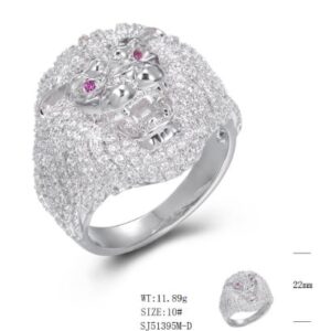 SJ51395, Ladies' Moissanite Ring, S925, Rhodium Plated, White, 12.91g