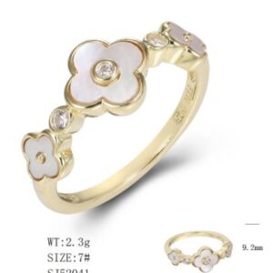 SJ52041, Ladies' Moissanite Ring, S925, Rhodium Plated, White, 2.39g