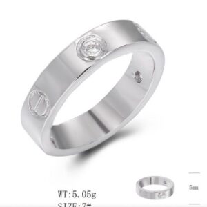 SJ49008, Ladies' Moissanite Ring, S925, Rhodium Plated, White, 5.56g