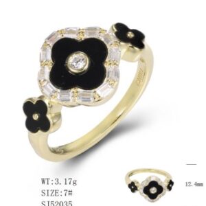 SJ52035, Ladies' Moissanite Ring, S925, Rhodium Plated, White, 3.1g