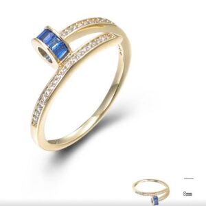 SJ44755, Ladies' Moissanite Ring, S925, Rhodium Plated, White, 2.68g