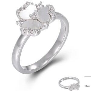 SJ48884, Ladies' Moissanite Ring, S925, Rhodium Plated, White, 3.1g