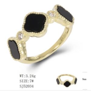 SJ52034, Ladies' Moissanite Ring, S925, Rhodium Plated, White, 3.09g