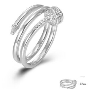 SJ44796, Ladies' Moissanite Ring, S925, Rhodium Plated, White, 4.57g