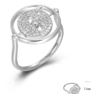 SJ45456, Ladies' Moissanite Ring, S925, Rhodium Plated, White, 3.48g