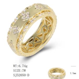 SJ52050, Ladies' Moissanite Ring, S925, Rhodium Plated, White, 6.76g