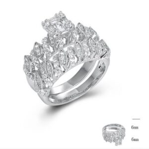 SJ44845, Ladies' Moissanite Ring, S925, Rhodium Plated, White, 7.23g