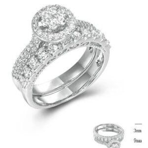 SJ44837, Ladies' Moissanite Ring, S925, Rhodium Plated, White, 5.33g