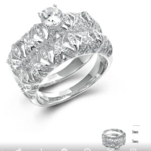 SJ44840, Ladies' Moissanite Ring, S925, Rhodium Plated, White, 7.16g