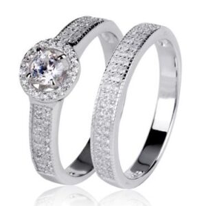 SJ14826, Ladies' Moissanite Ring, S925, Rhodium Plated, White, 4.32g