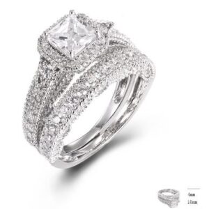 SJ43398, Ladies' Moissanite Ring, S925, Rhodium Plated, White, 6.36g
