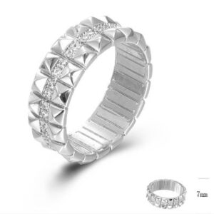 SJ45454, Ladies' Moissanite Ring, S925, Rhodium Plated, White, 5.41g