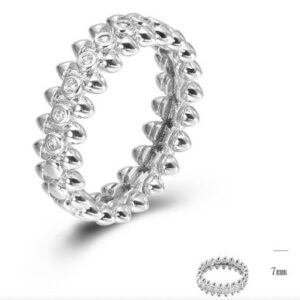 SJ45439, Ladies' Moissanite Ring, S925, Rhodium Plated, White, 4.57g