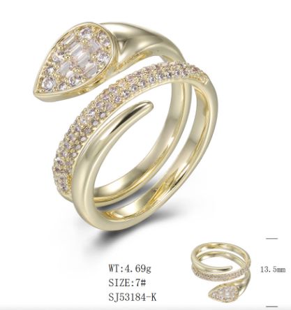 SJ53184, Ladies' Moissanite Ring, S925, Rhodium Plated, White, 4.33g
