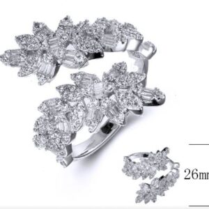 SJ36583, Ladies' Moissanite Ring, S925, Rhodium Plated, White, 4.75g