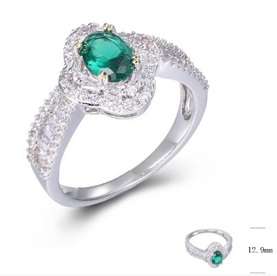 SJ47577, Ladies' Moissanite Ring, S925, Rhodium Plated, White, 3.44g