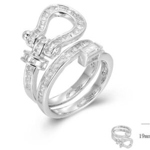 SJ45444, Ladies' Moissanite Ring, S925, Rhodium Plated, White, 6.39g
