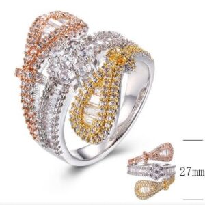 SJ29591, Ladies' Moissanite Ring, S925, Rhodium Plated, White, 7.22g