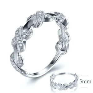 SJ28815, Ladies' Moissanite Ring, S925, Rhodium Plated, White, 2.54g