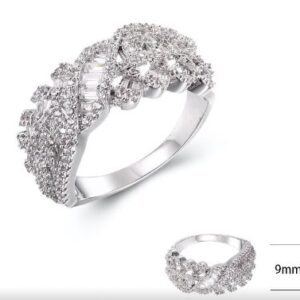 SJ39922, Ladies' Moissanite Ring, S925, Rhodium Plated, White, 4.49g
