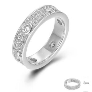 SJ45423, Ladies' Moissanite Ring, S925, Rhodium Plated, White, 5.46g