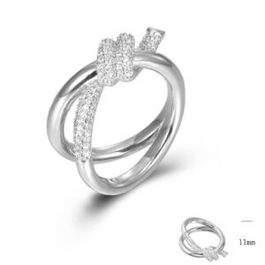 SJ45658, Ladies' Moissanite Ring, S925, Rhodium Plated, White, 8.42g