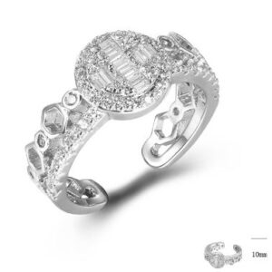 SJ42741, Ladies' Moissanite Ring, S925, Rhodium Plated, White, 3.82g
