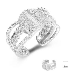 SJ42654, Ladies' Moissanite Ring, S925, Rhodium Plated, White, 4.25g