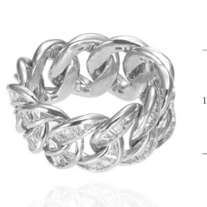 SJ44806, Ladies' Moissanite Ring, S925, Rhodium Plated, White, 7.53g
