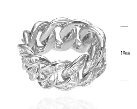 SJ44806, Ladies' Moissanite Ring, S925, Rhodium Plated, White, 7.53g