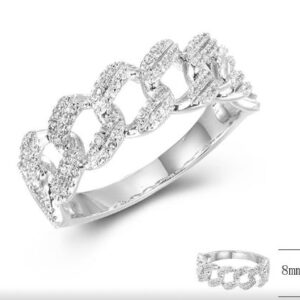 SJ42497, Ladies' Moissanite Ring, S925, Rhodium Plated, White, 6.23g