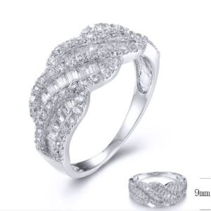 SJ31797, Ladies' Moissanite Ring, S925, Rhodium Plated, White, 3.37g