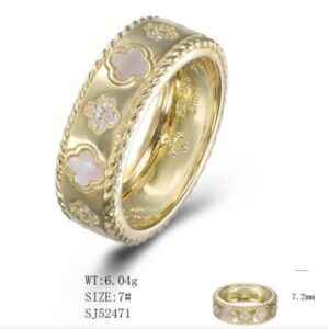 SJ52471, Ladies' Moissanite Ring, S925, Rhodium Plated, White, 5.6g
