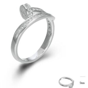 SJ44933, Ladies' Moissanite Ring, S925, Rhodium Plated, White, 3.23g