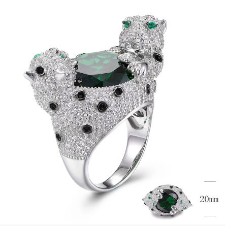 SJ32888, Ladies' Moissanite Ring, S925, Rhodium Plated, White, 14.72g