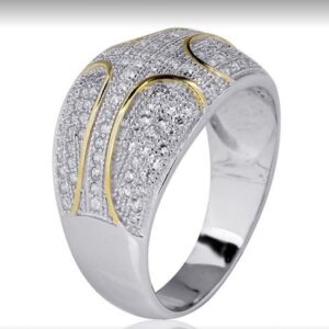 SJ13199, Ladies' Moissanite Ring, S925, Rhodium Plated, White, 4.4g