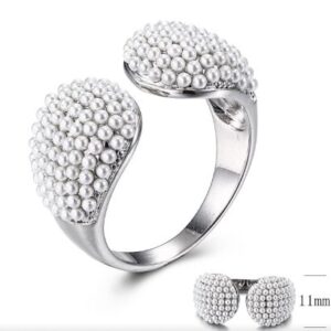 SJ30600, Ladies' Moissanite Ring, S925, Rhodium Plated, White, 5.67g