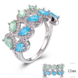SJ29903, Ladies' Moissanite Ring, S925, Rhodium Plated, White, 4.52g