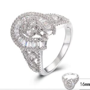 SJ39905, Ladies' Moissanite Ring, S925, Rhodium Plated, White, 4.67g