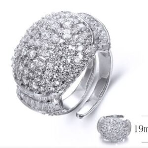 SJ34318, Ladies' Moissanite Ring, S925, Rhodium Plated, White, 8.76g